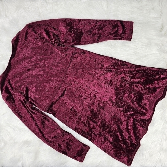 Vintage Rue St Paul Crushed Velvet Long Sleeved Dress - Picture 2 of 10